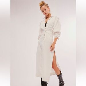 Free People Mad Love denim Midi dress size M